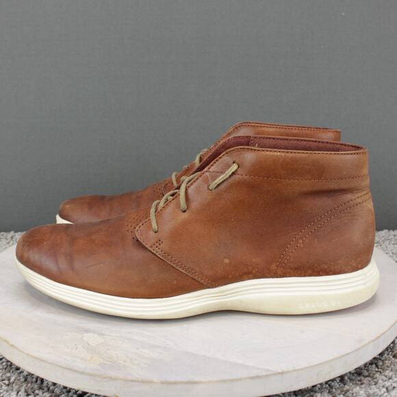Cole Haan GrandOS Chukka Boots Mens 10 Brown Leather - Picture 5 of 9